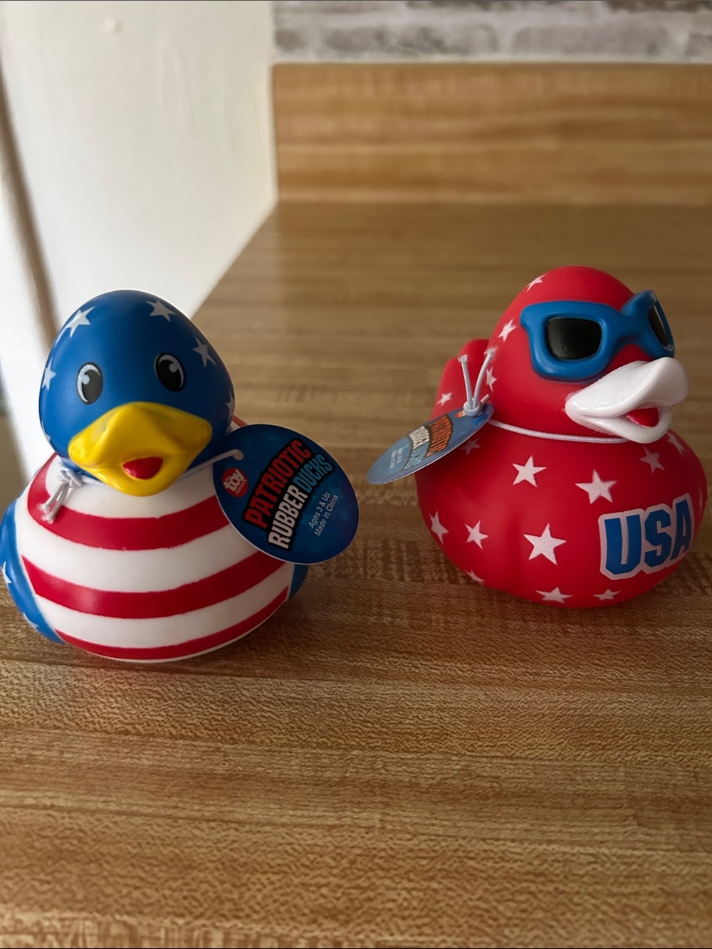 3 Inch Patriotic Rubber Ducks. Both For $15.00